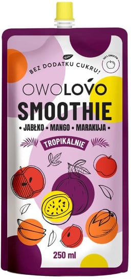 OWOLOVO Smoothie Tropikalnie Jabłko-Mango-Marakuja 250 ml | Owocowy Owolovo