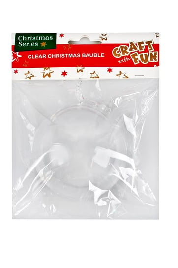 Ozdoba bożonarodzeniowa, Plastik, Bombk, 9 cm, Cf Pbh 24/144 Craft With Fun