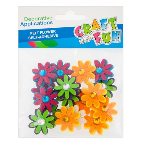Ozdoba Dekoracyjna Kwiaty Filcowe Op16 Szt. Craft With Fun 439261 Craft With Fun