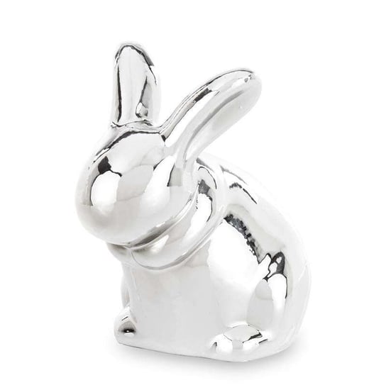 Ozdoba Figurka Wielkanocna Królik srebrny H10 Inna marka