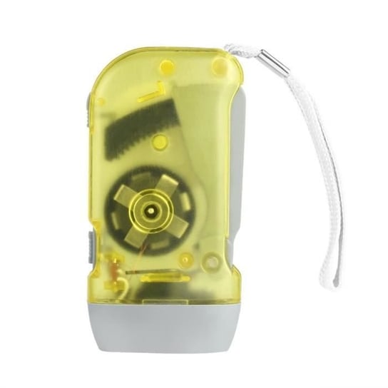 Ozdoba rowerowa, przenośna latarka z 3 diodami LED, nakręcana latarka, korba NR, brak baterii, narzędzie do użytku na zewnątrz - żółte [D881] Inna marka