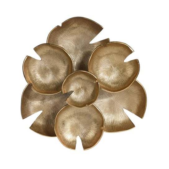 Ozdoba ścienna złota liście lotosu H&S Decoration