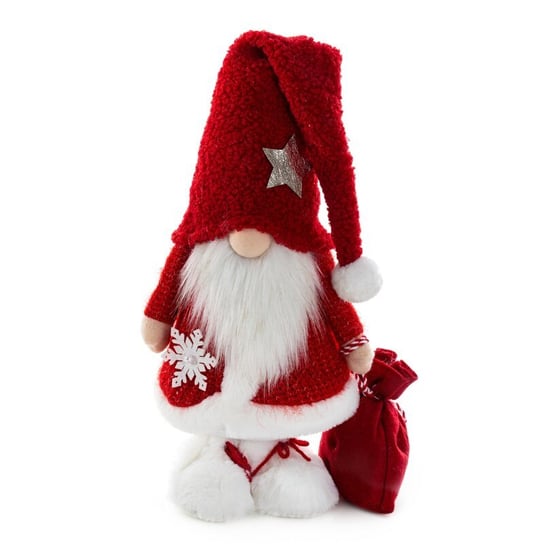 Ozdoba świąteczna Doll lalka 21x3x69 czerwona Eurofirany