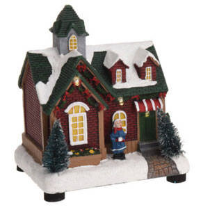 Ozdoba Świąteczna Zimowy Domek, Oświetlenie Led, 15 X 12,5 X 9,5 Cm Home Styling Collection
