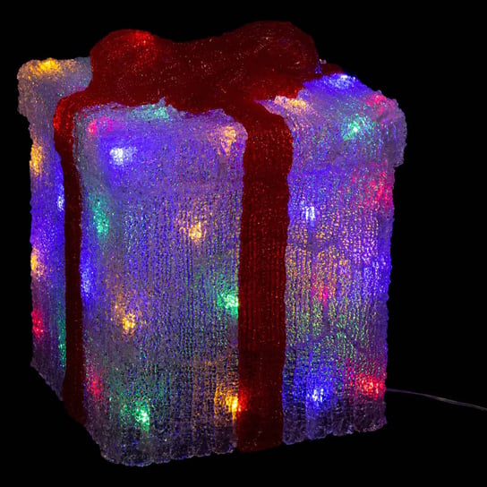 Ozdoba świetlna zewnętrzna, prezent z akrylu, 50 LED Fééric Lights and Christmas