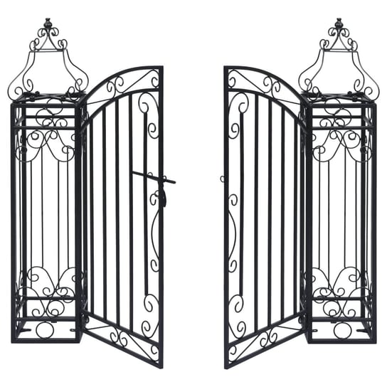 Ozdobna brama ogrodowa z kutego żelaza, 122 x 20,5 x 100 cm Shumee