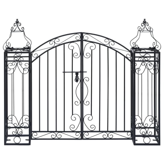 Ozdobna brama ogrodowa z kutego żelaza, 122 x 20,5 x 100 cm vidaXL