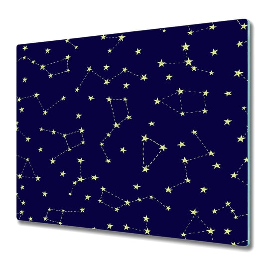 Ozdobna Deska Kuchenna ze Szkła Hartowanego 60x52 cm - Konstelacja gwiazd Coloray
