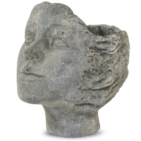 Ozdobna osłonka na doniczkę - rzeźbiona głowa Fronzes Ø17 cm Duwen