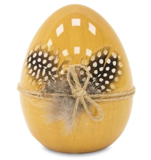 Ozdobne jajko,, żółte, 9,5x9,5x12 cm Pigmejka