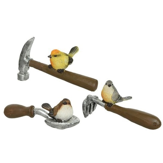 Ozdobne narzędzia ogrodowe z ptaszkiem dekoracja Inna marka