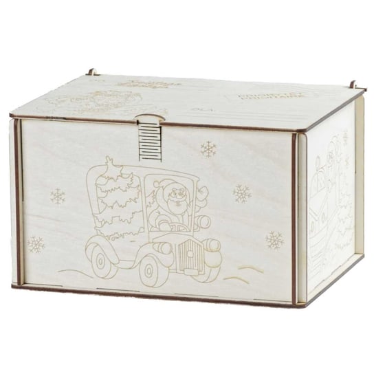 Ozdobne pudełko drewniane Boże Narodzenie Manufaktura Graweru