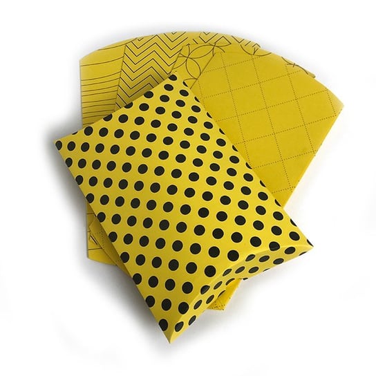 Ozdobne pudełko - komplet 5 sztuk, wzór - poduszka żółta Forum Design Cards