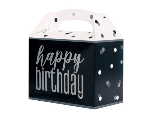 Ozdobne pudełko na ciasto urodzinowe czarne - 6 szt. Unique