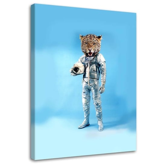 Ozdobny deco panel FEEBY, Astronauta z głową pantery, 50x70 cm Feeby
