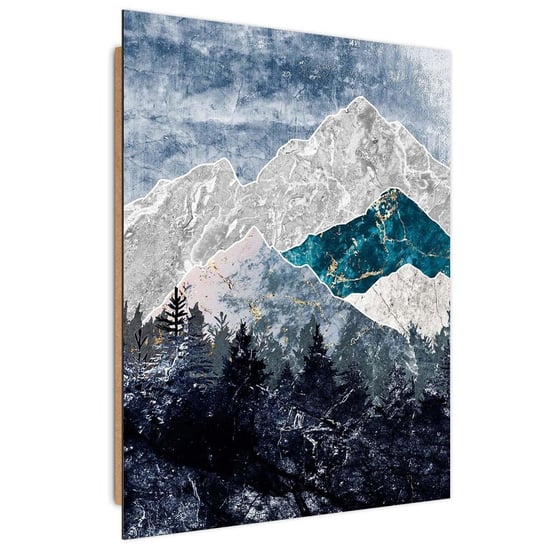 Ozdobny deco panel FEEBY, Niebieski szczyt w górach, 50x70 cm Feeby