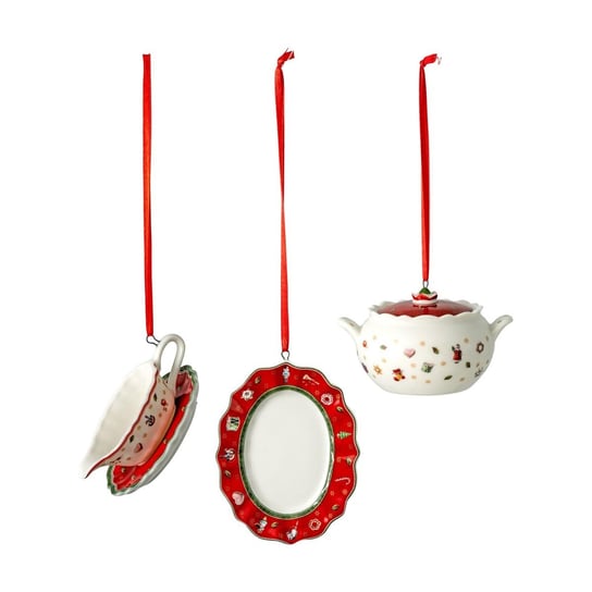 Ozdoby choinkowe, serwis (3 szt., biało-czerwone) Toy‘s Delight Decoration Villeroy & Boch Villeroy & Boch