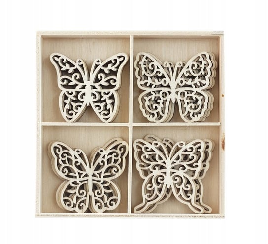 Ozdoby Drewniane W Pudełku Motyle 20 Sztuk Galeria Papieru Galeria Papieru