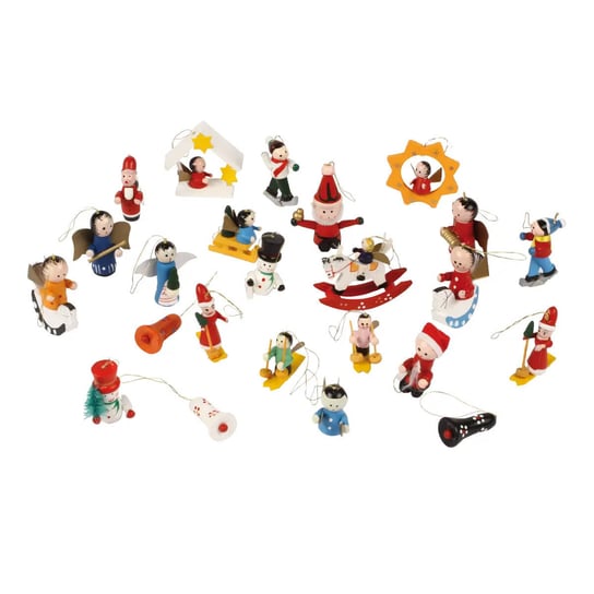 Ozdoby - Drewniane Zabawki Na Choinkę 24 Szt. Inna marka