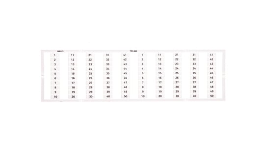 Wago Bezeichnungsetiketten 1-50 | 793-566 | Für Klemmen Beschriftung