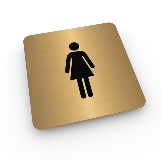Oznakowanie toalety WC damski ZŁOTY PremiumAd