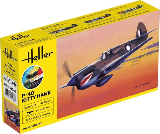 P-40 Kitty Hawk STARTER KIT 1:72 Heller 56266 Heller