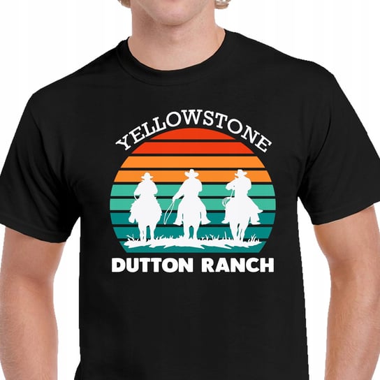 P005 Koszulka Yellowstone Serial Dutton Ranch Costner M Czarna JHK