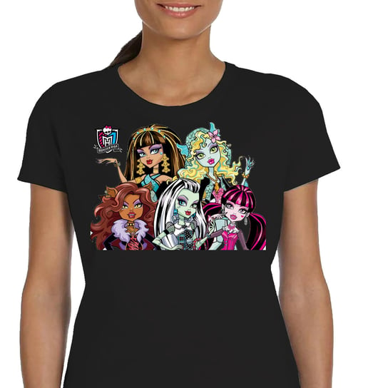 P148 DAMSKA KOSZULKA KOBIECA T-SHIRT MONSTER HIGH BAWEŁNA CZARNA S JHK