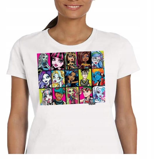 P149 KOSZULKA DAMSKA KOBIECA T-SHIRT MONSTER HIGH PREZENT BAWEŁNA 100% S JHK