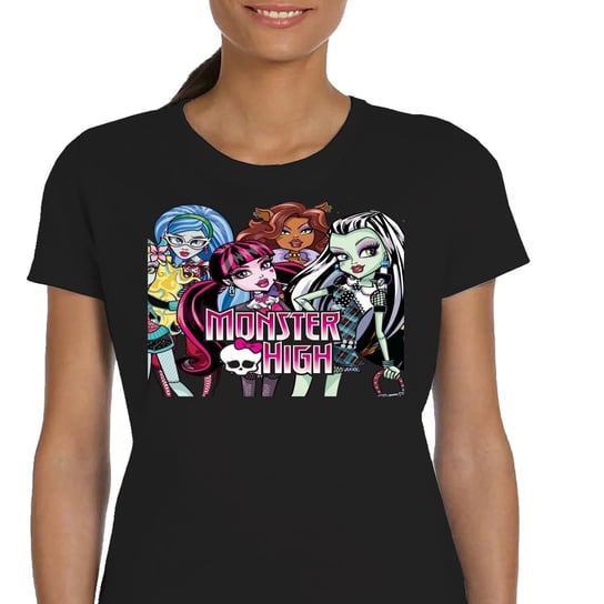 P151 DAMSKA KOSZULKA KOBIECA T-SHIRT MONSTER HIGH BAWEŁNA CZARNA M JHK