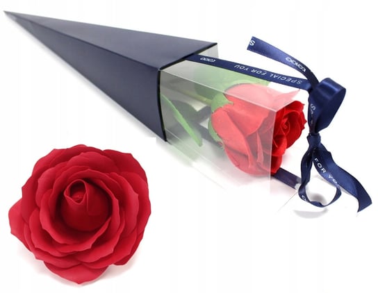 Pachnąca Róża Mydlana Czerwona Prezent 40 Cm Box AWGifts