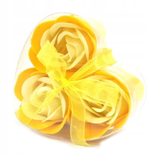 PACHNĄCE KWIATY MYDLANE BOX na urodziny prezent żółte róże z mydła kobiet DOMOSFERA