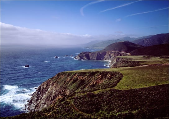 Pacific Ocean and rocky California coast., Carol Highsmith - plakat 100x70 cm Galeria Plakatu