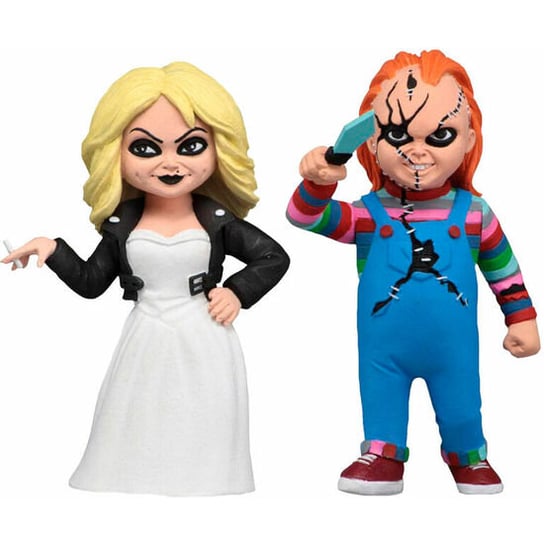 PACK 2 FIGURAS CHUCKY Y TIFFANY LA NOVIA DE CHUCKY TOONY TERRORS 15CM Neca