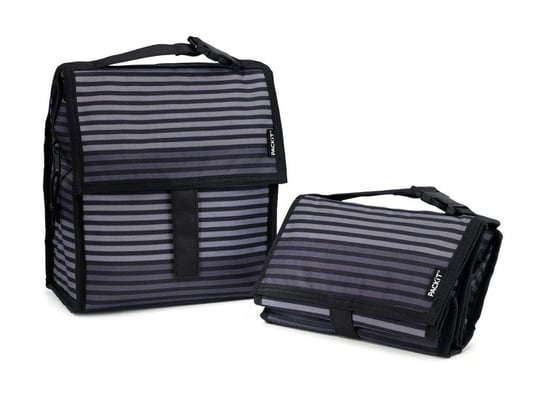 PackIt, Składana lodówka termiczna Lunch Bag 4,4l, Gray Stripe PackIt