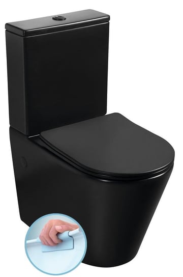 PACO RIMLESS kompakt WC, odpływ pionowy/poziomy, czarny mat Inna marka