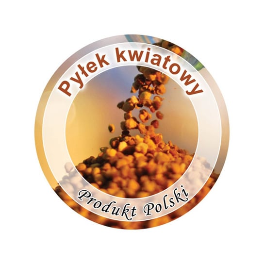 Paczka etykiet mini okrągłych na pyłek kwiatowy (100szt) - wzór EK11 BEE&HONEY