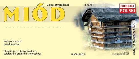 Paczka etykiet na miód (100szt) - wzór E2 Bee&Honey Inny producent