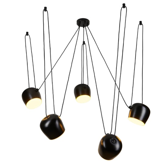 Pająk lampa wisząca Benna zwis do salonu na przewodach czarny Step Into Design