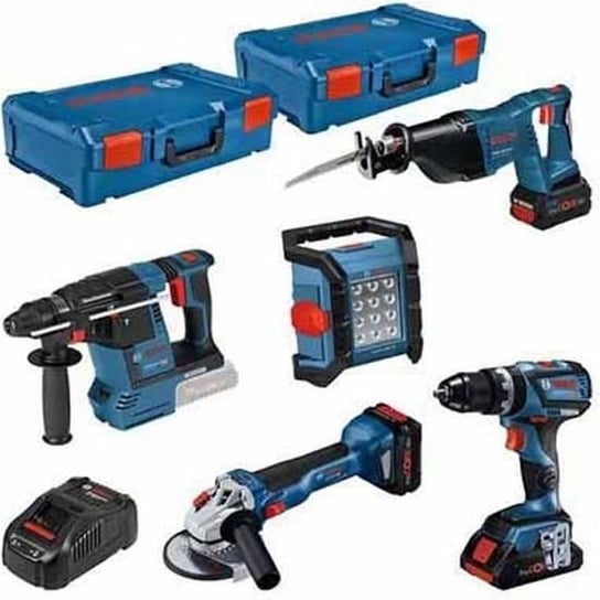 Pakiet 5 narzędzi BOSCH 18V: GSB + GWS + GBH + GSA + GLI + 3 X PROCORE18V (1 X 4,0 AH + 2 X 8,0 AH) + GAL Bosch Professional