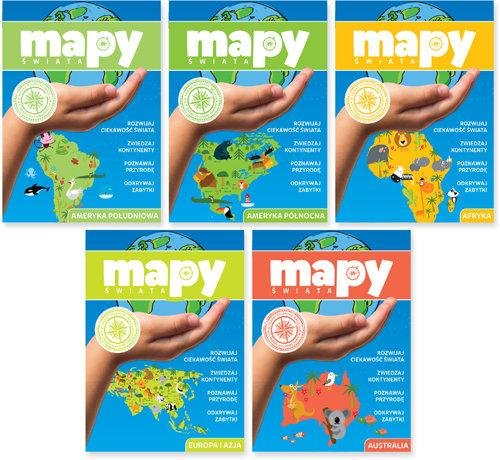 Pakiet: Mapy świata. Tom 1-5 Opracowanie zbiorowe