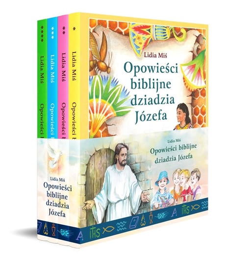 Pakiet: Opowieści biblijne dziadzia Józefa. Tom 1-4 Miś Lidia
