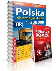 Pakiet: Polska dla profesjonalistów. Atlas samochodowy 1:200 000 / Pierwsza pomoc Opracowanie zbiorowe