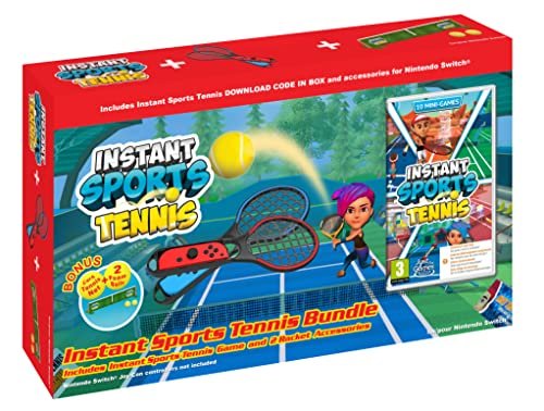 Pakiet tenisowy Instant Sports, gra + 2 rakiety tenisowe, nakładki na joy-con, Nintendo Switch PlatinumGames