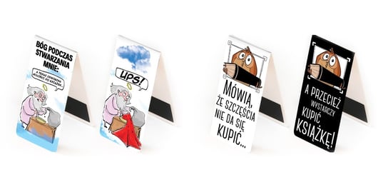 Pakiet zakładki magnetyczne Molom.pl -  Szczęście i książki Molom.pl