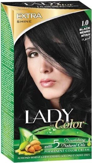Palacio, Lady in Color, Farba do włosów, 1.0 Czerń, 160 g Palacio