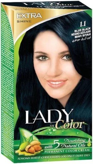 Palacio, Lady in Color, Farba do włosów, 1.1 Granatowa czerń, 160 g Palacio