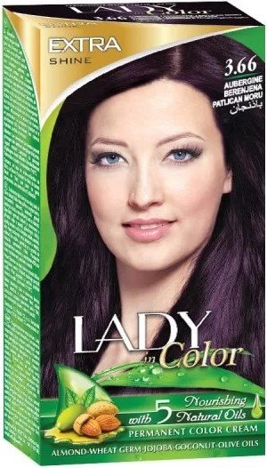 Palacio, Lady in Color, Farba do włosów, 3.66 Bakłażanowy, 160 g Palacio