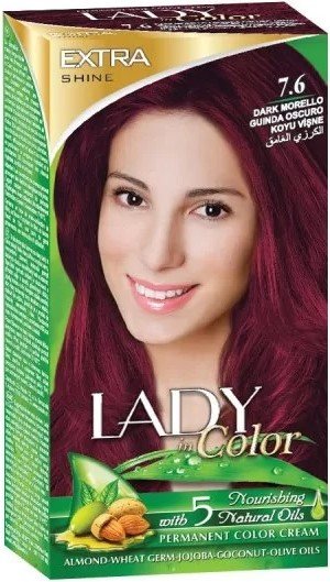 Palacio, Lady in Color, Farba do włosów, 7.6 Ciemna wiśnia, 160 g Palacio