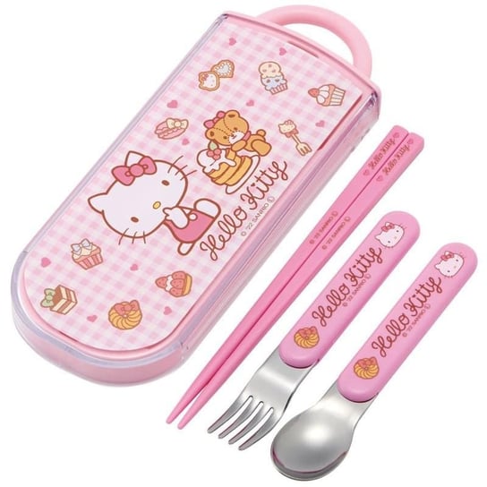 pałeczki do sushi hello kitty - sweety pink - chopstick spoon fork estawz Inna marka